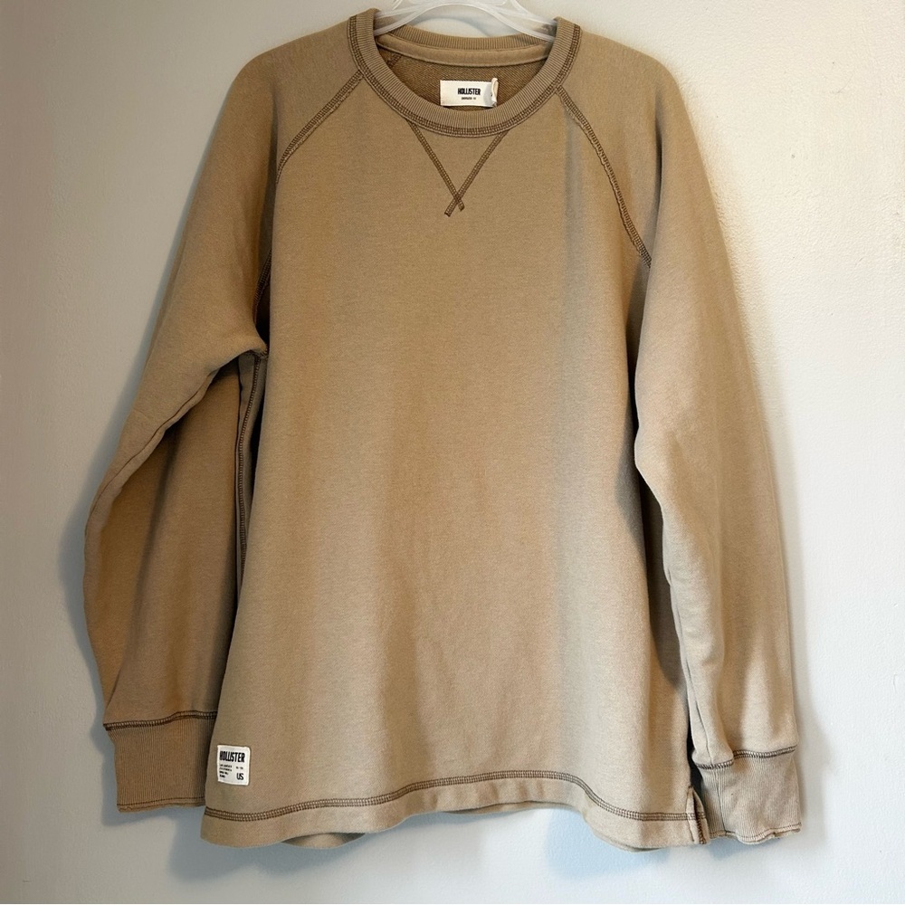 Men’s Hollister Crewneck Sweatshirt Tan - Size M